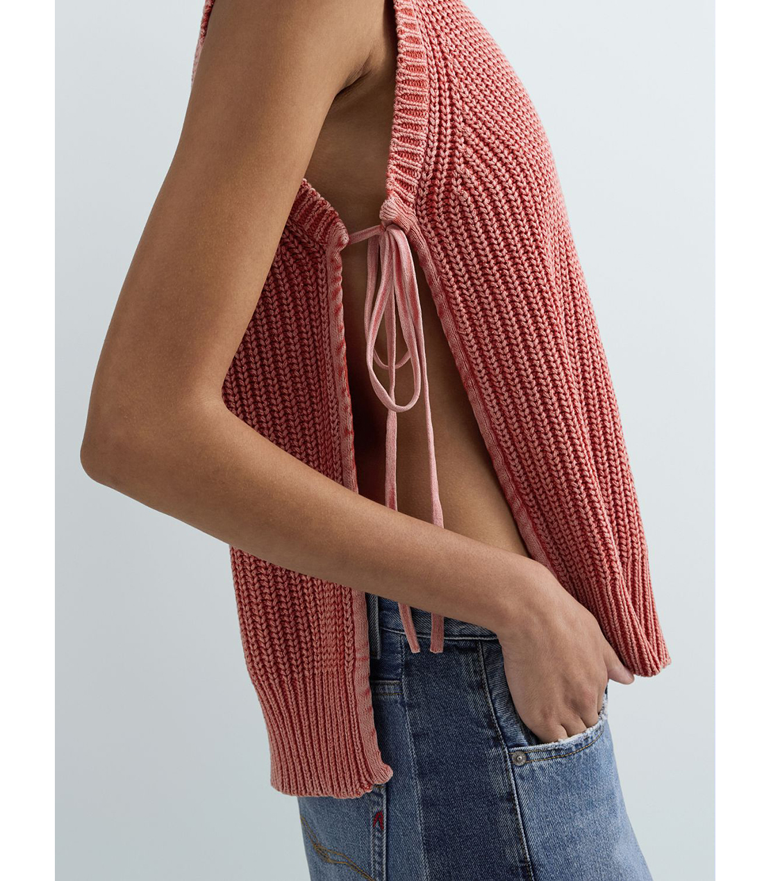 ノースリーブニットトップ 詳細画像 ディープオレンジ 7